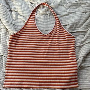 American Eagle Outfitters Red and White Striped Camisole